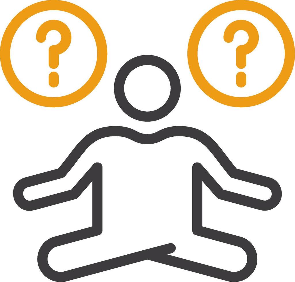 Quiz Zen Line Circle Icon vector