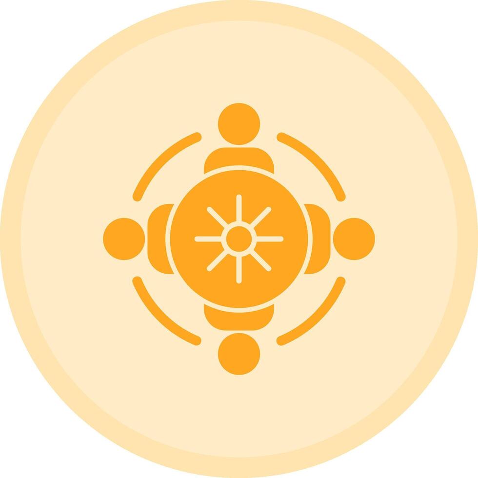 Group discussion circle Multicolor Circle Icon vector