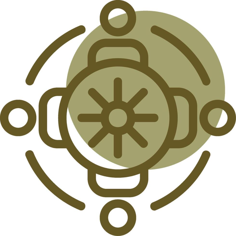 Group discussion circle Linear Circle Icon vector