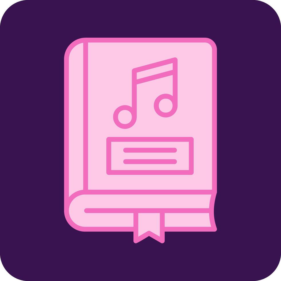 icono de vector de libro de música