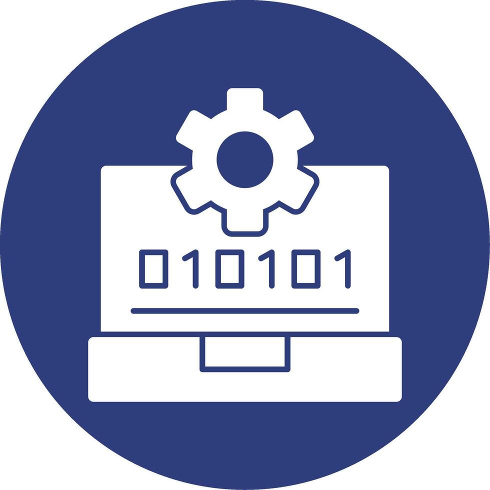 Swift Skill Glyph Circle Icon vector