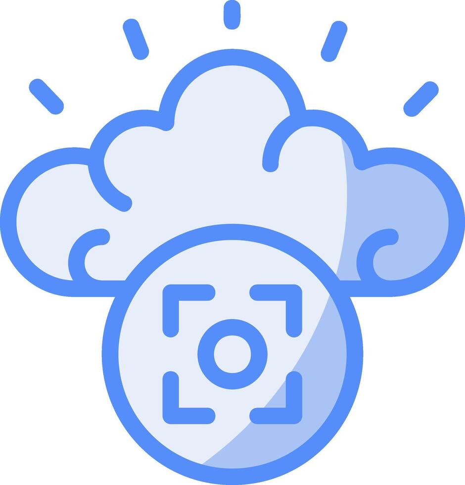 Snap Smart Line Filled Blue Icon vector