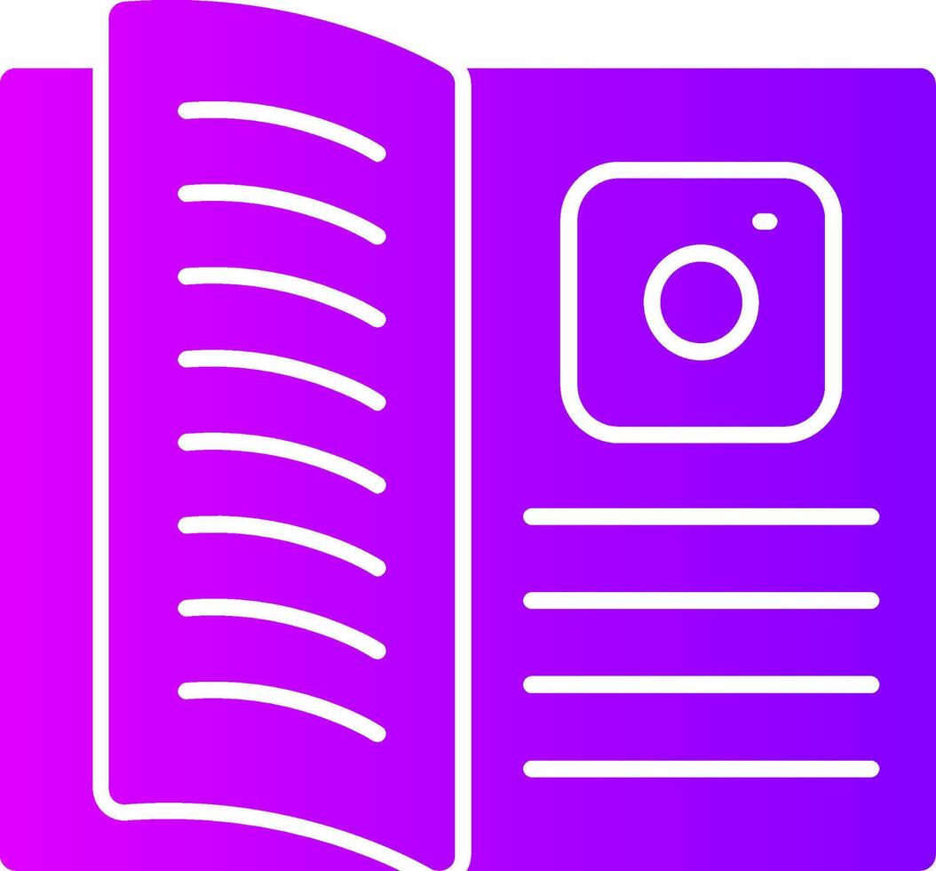 Insta Learn Solid Multi Gradient Icon vector