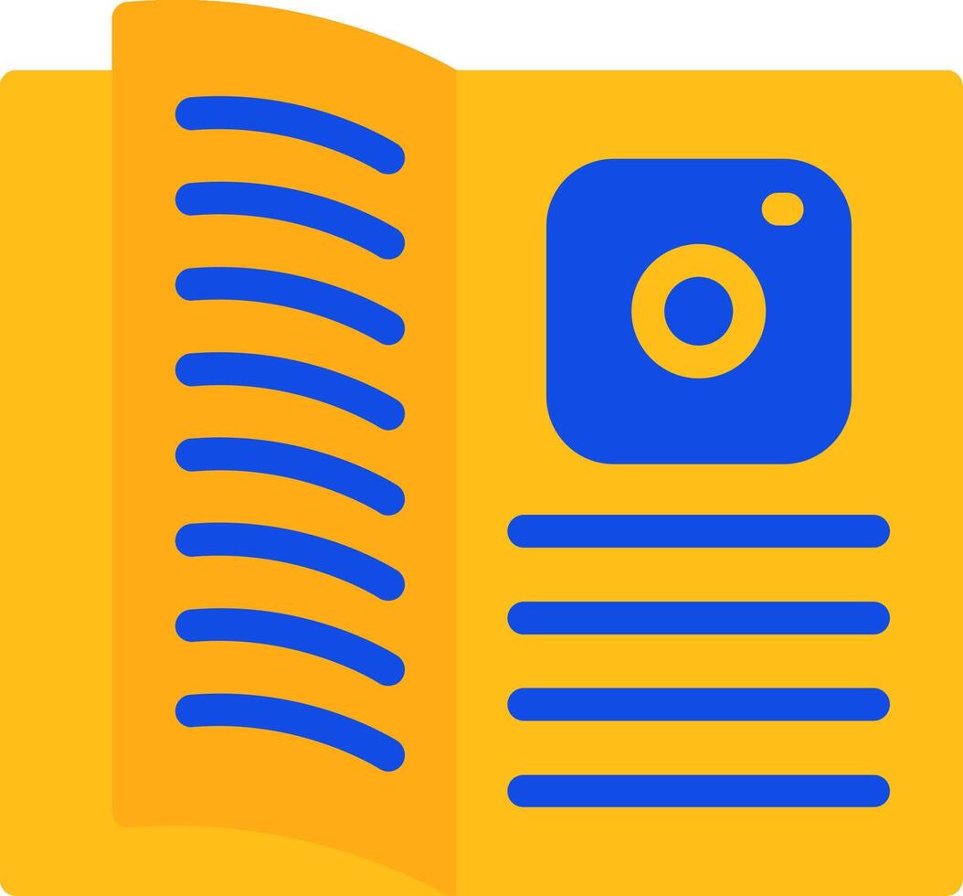 Insta Learn Flat Two Color Icon vector