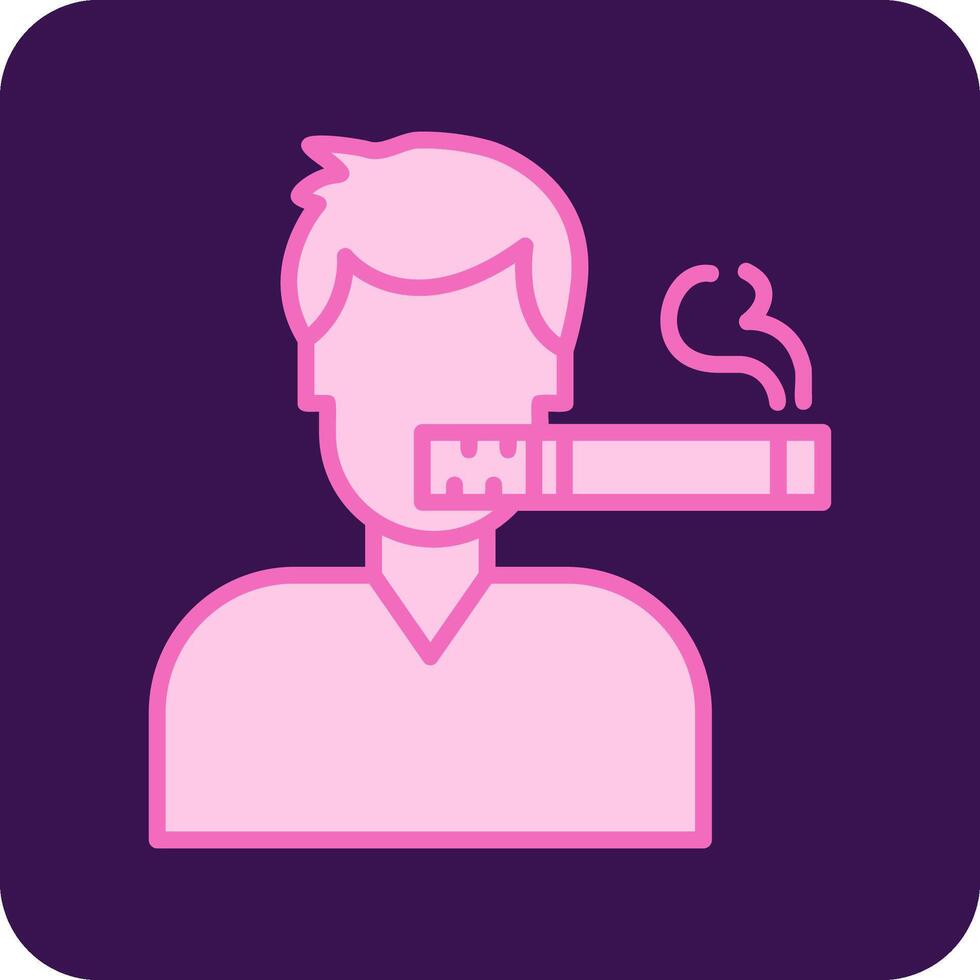 Man Smoking Vector Icon