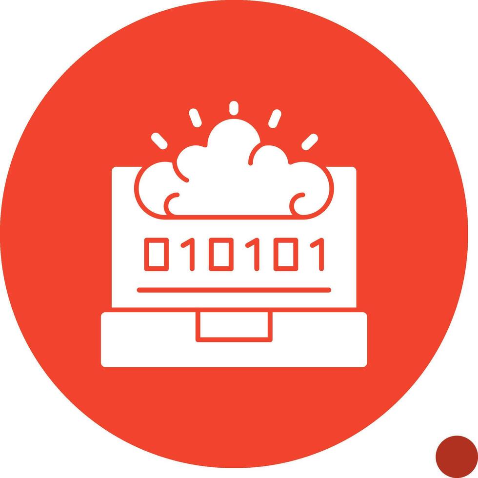Swift Mind Glyph Shadow Icon vector