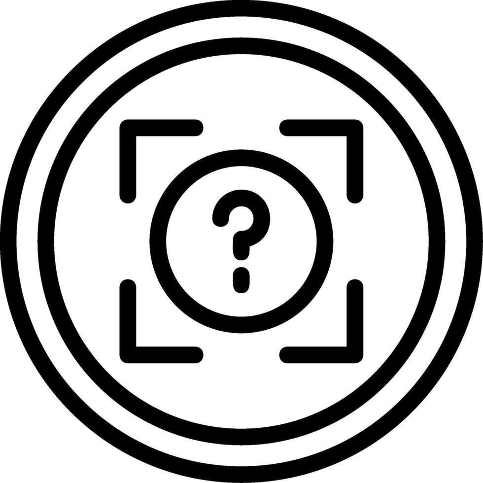 Snap Quiz Line Icon vector