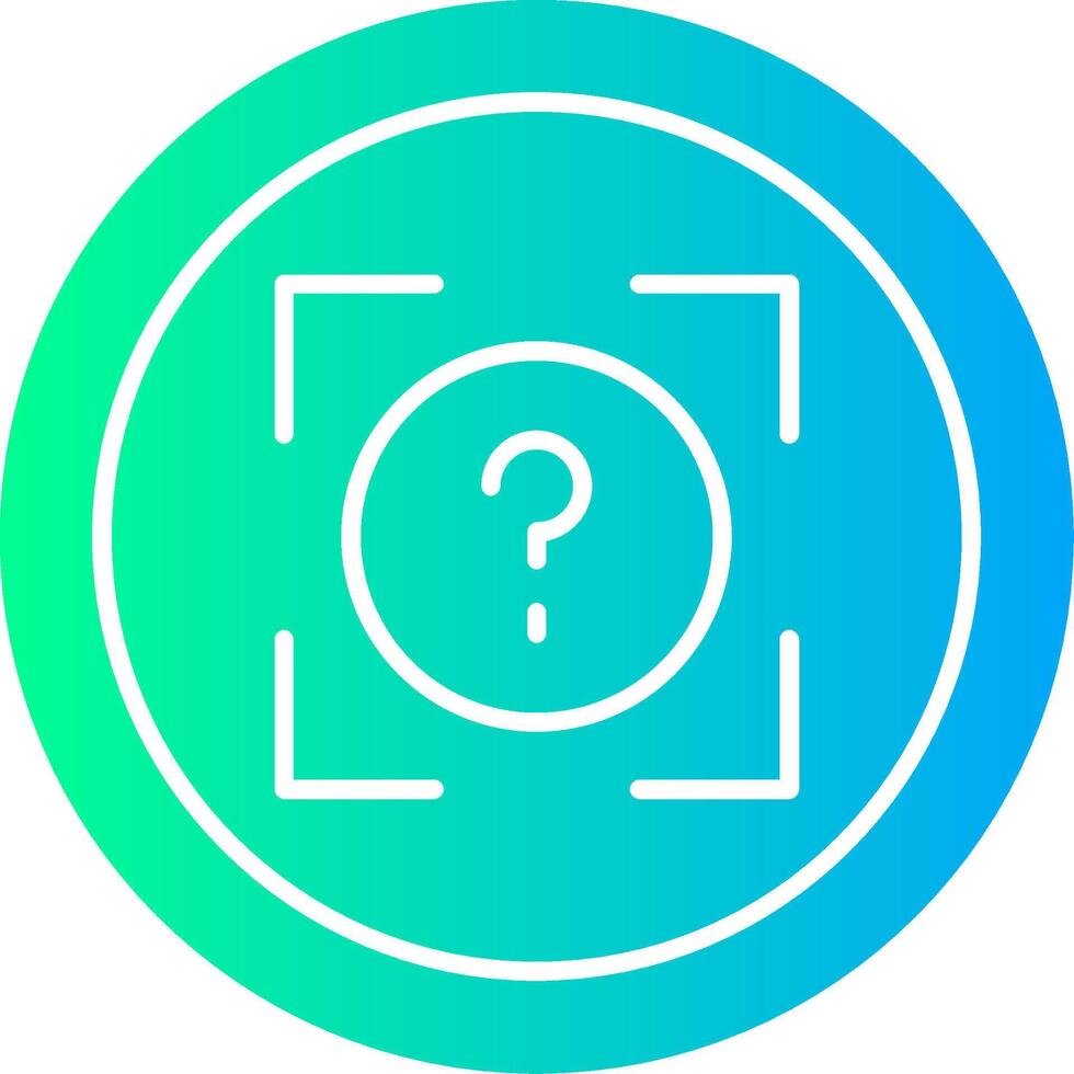 Snap Quiz Solid Multi Gradient Icon vector