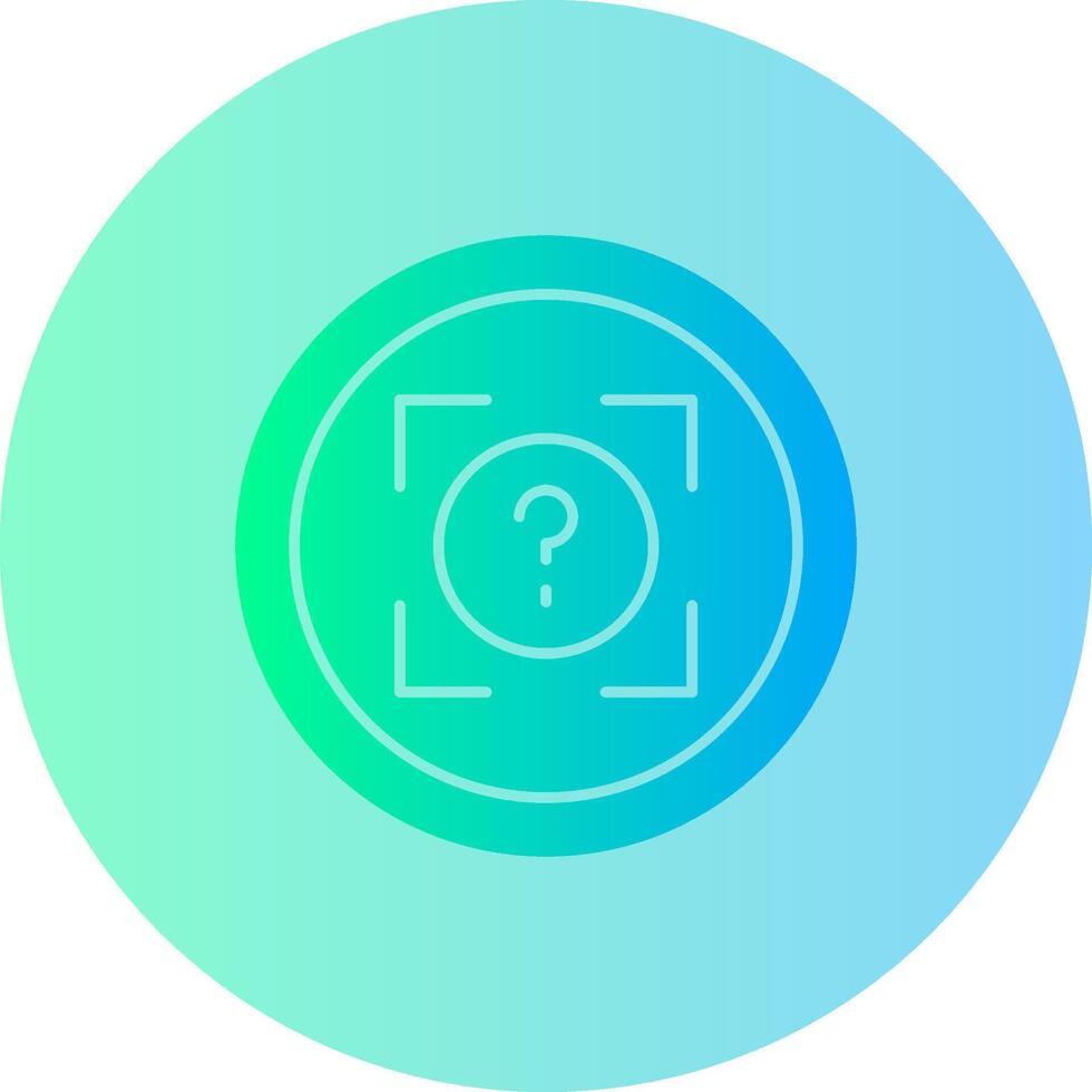 Snap Quiz Gradient Circle Icon vector