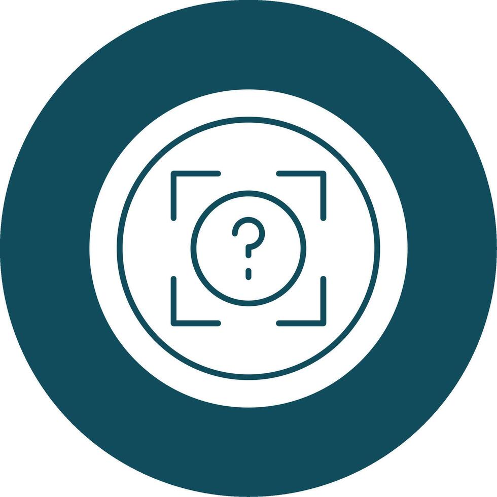 Snap Quiz Glyph Circle Icon vector