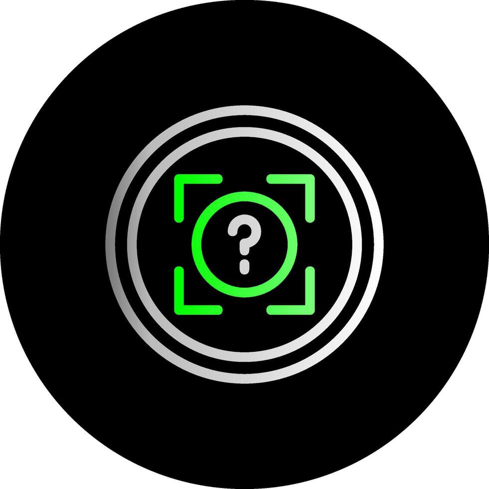Snap Quiz Dual Gradient Circle Icon vector