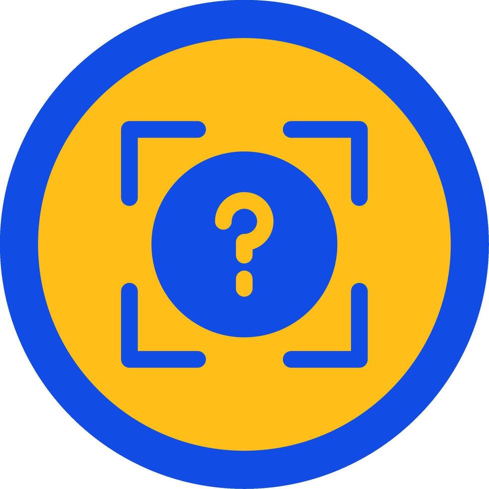 Snap Quiz Flat Two Color Icon vector