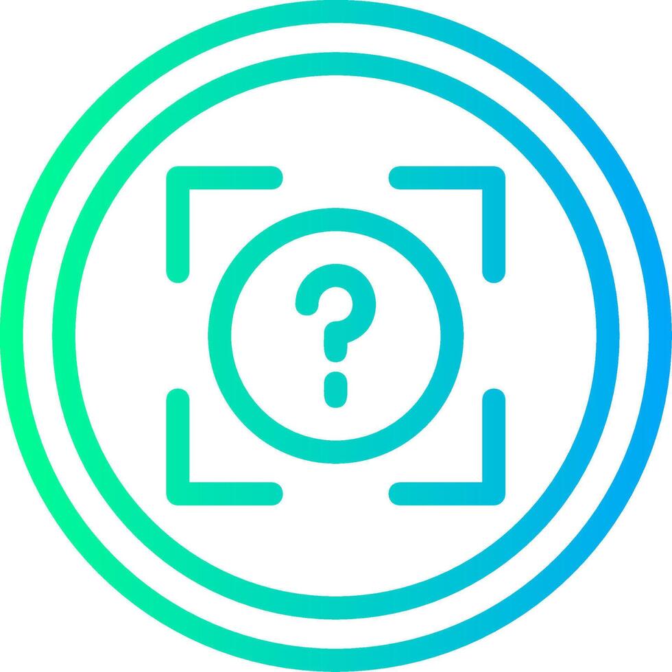 Snap Quiz Linear Gradient Icon vector