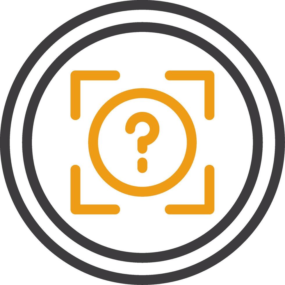 Snap Quiz Line Circle Icon vector