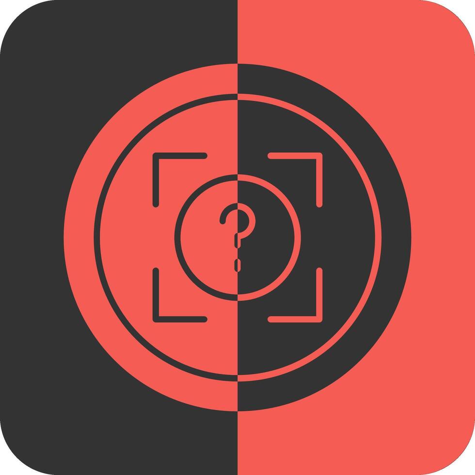 Snap Quiz Red Inverse Icon vector