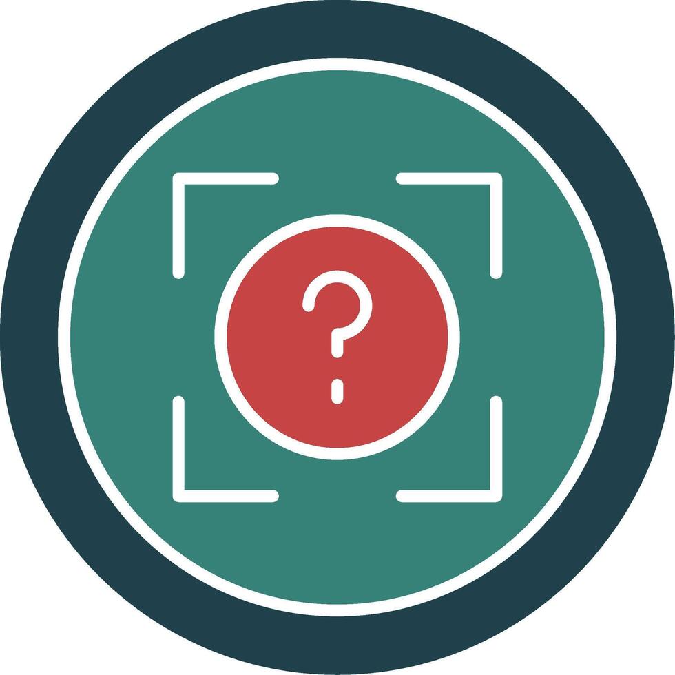 Snap Quiz Glyph Two Color Icon vector