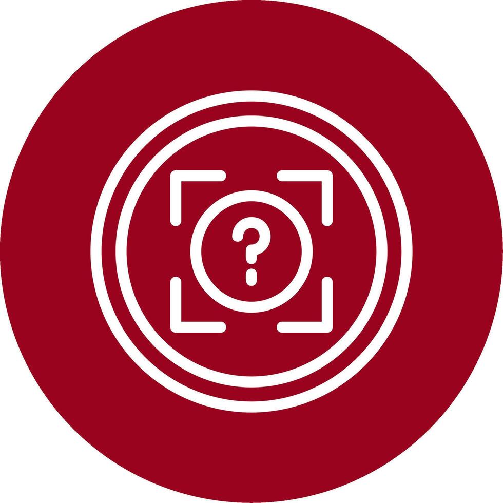 Snap Quiz Outline Circle Icon vector