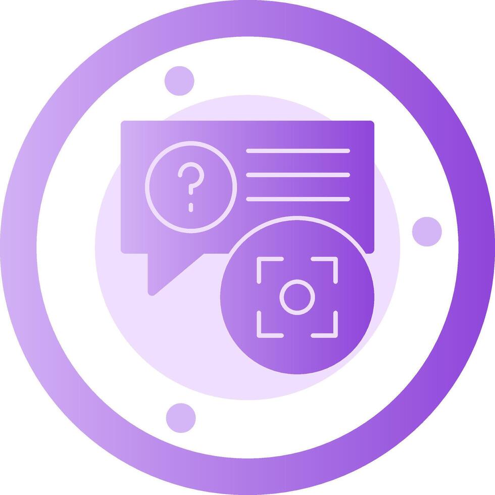 Quiz Snap Glyph Gradient Icon vector