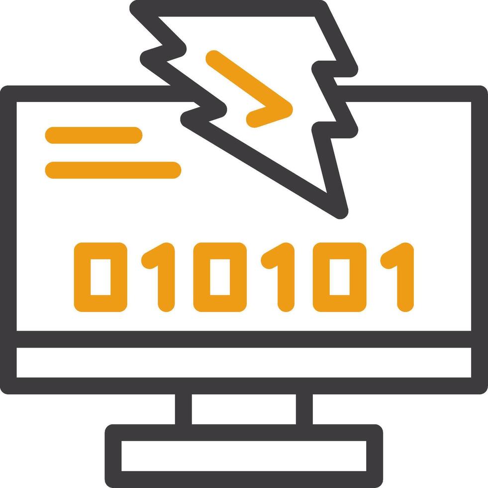 Byte Blitz Line Circle Icon vector