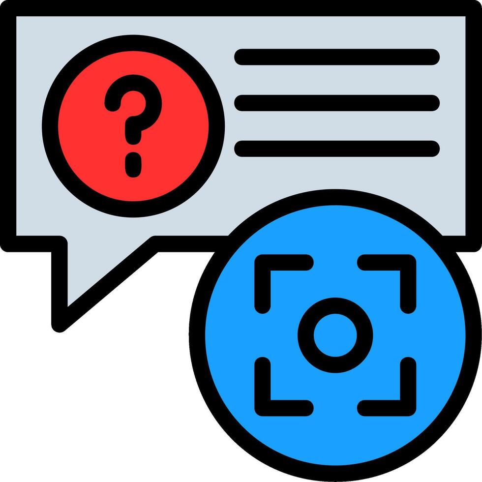 Quiz Snap Line Filled Icon vector