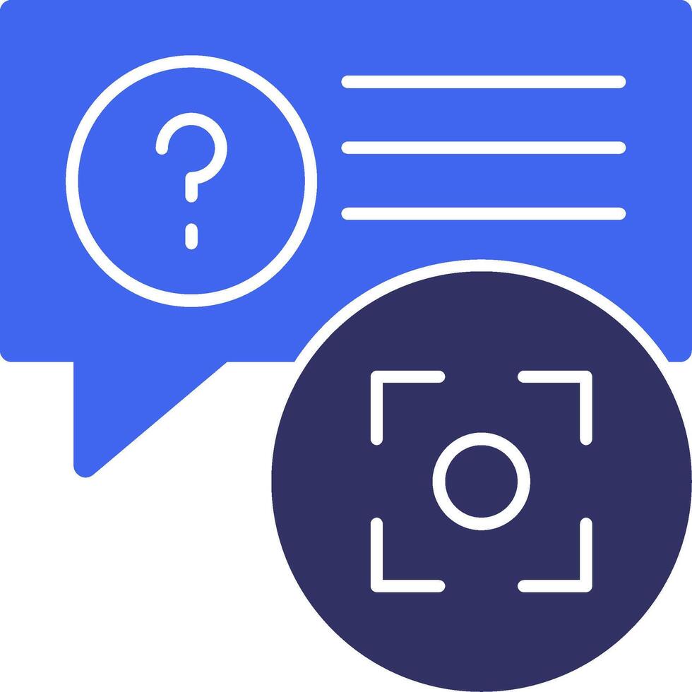 Quiz Snap Solid Two Color Icon vector