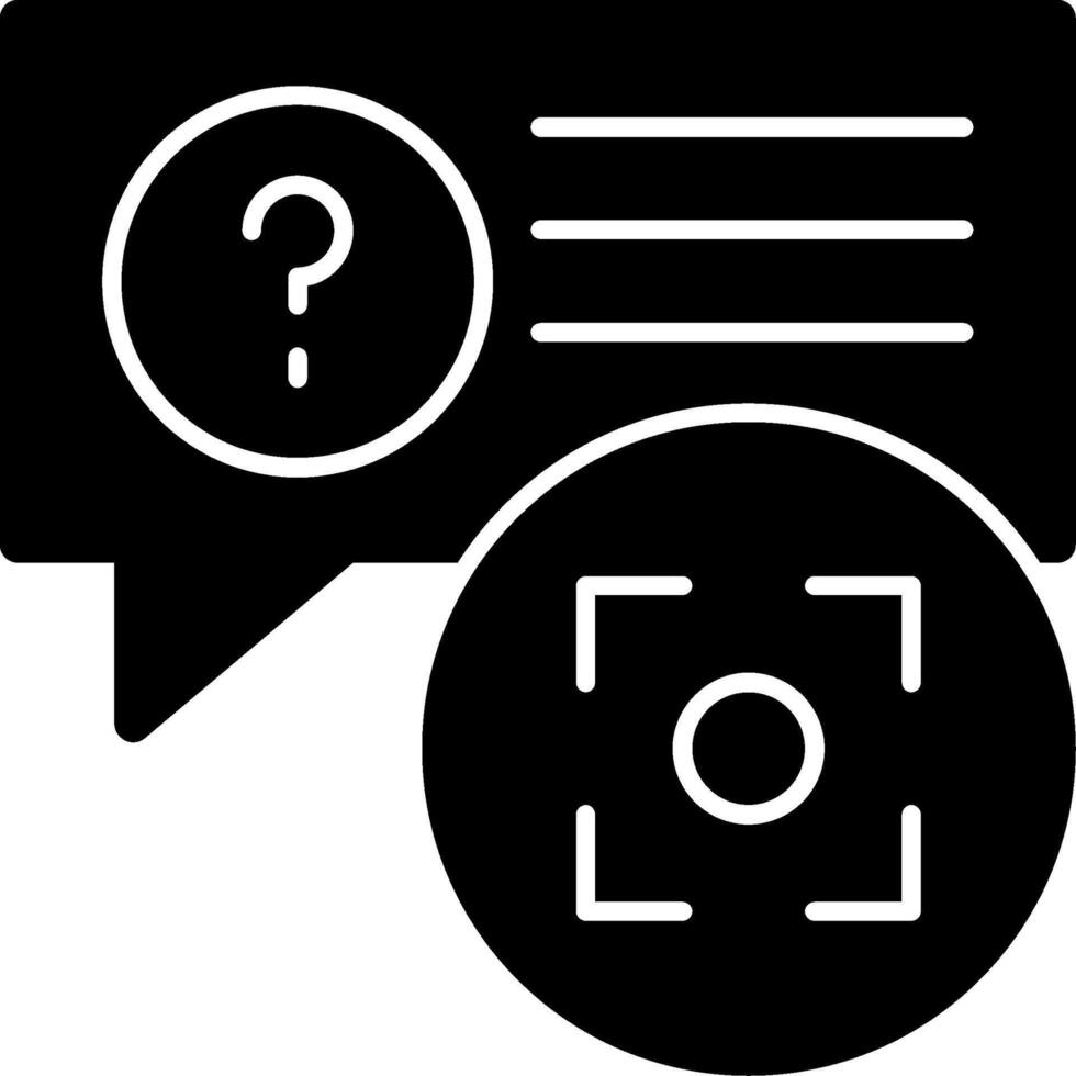 Quiz Snap Glyph Icon vector