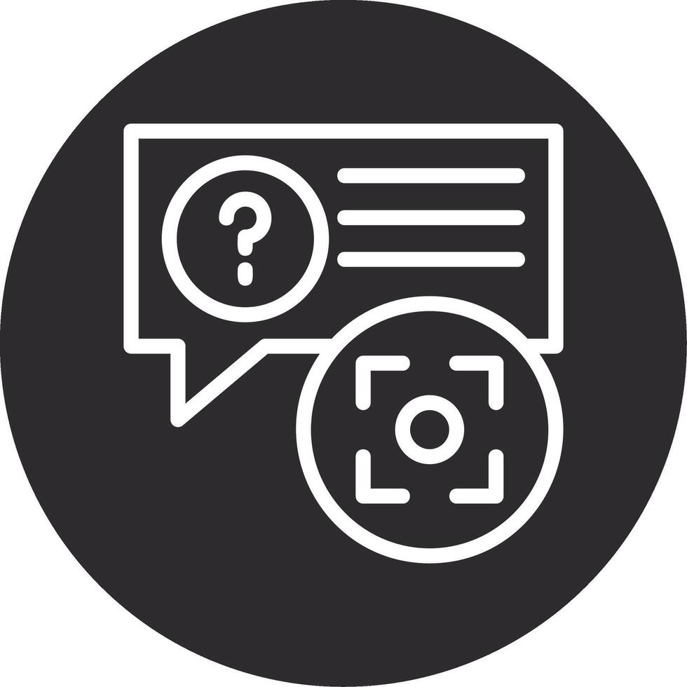 Quiz Snap Inverted Icon vector