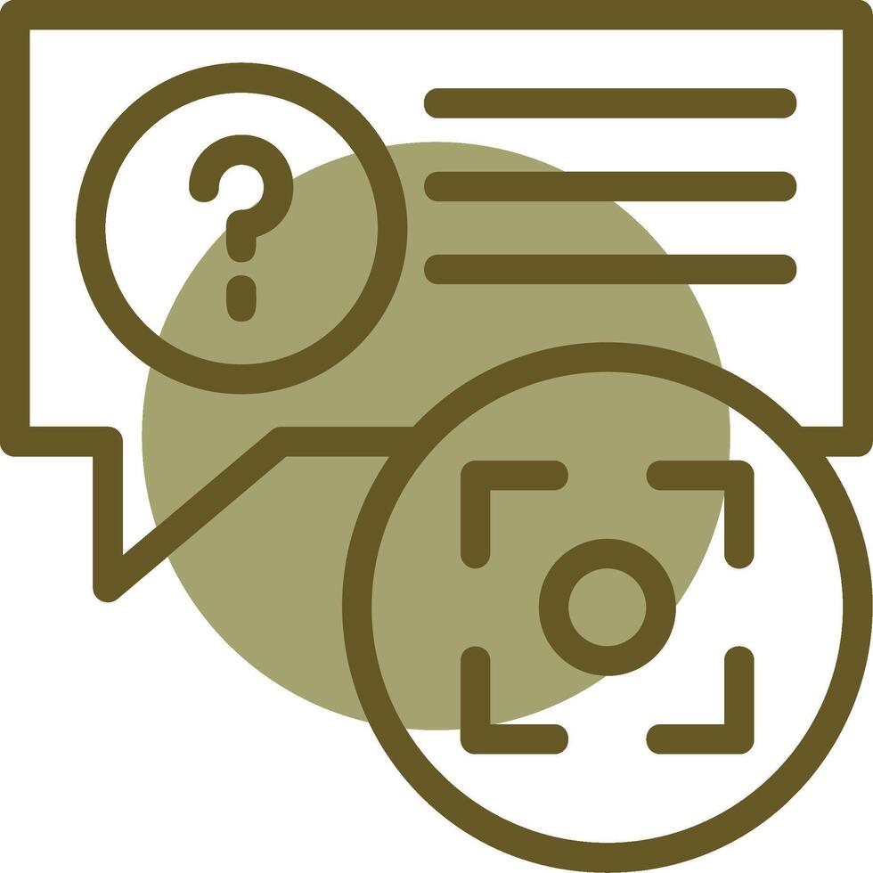 Quiz Snap Linear Circle Icon vector