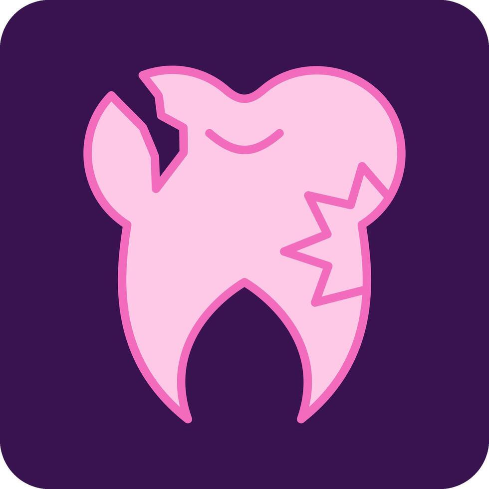 caries diente vector icono