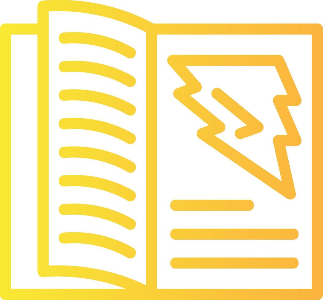 Edu Flash Linear Gradient Icon vector