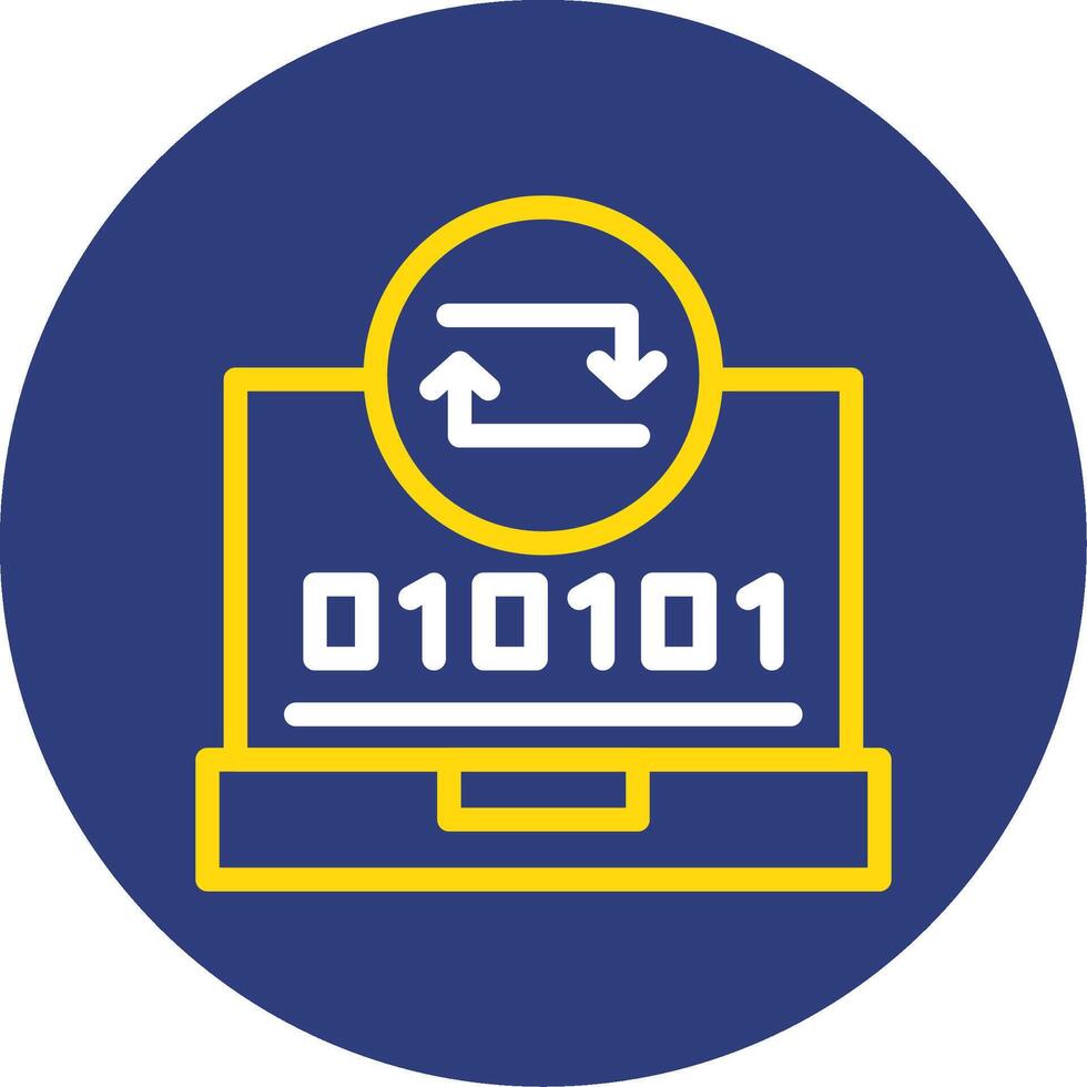 Swift Sync Dual Line Circle Icon vector