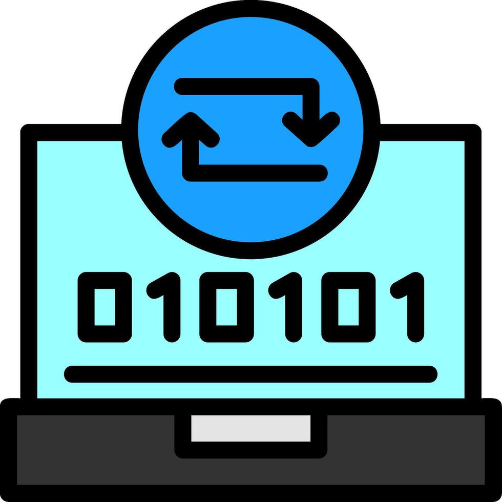 Swift Sync Line Filled Icon vector