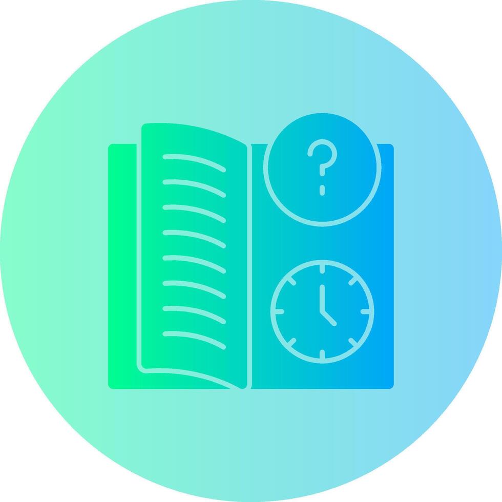 Quiz Flex Gradient Circle Icon vector