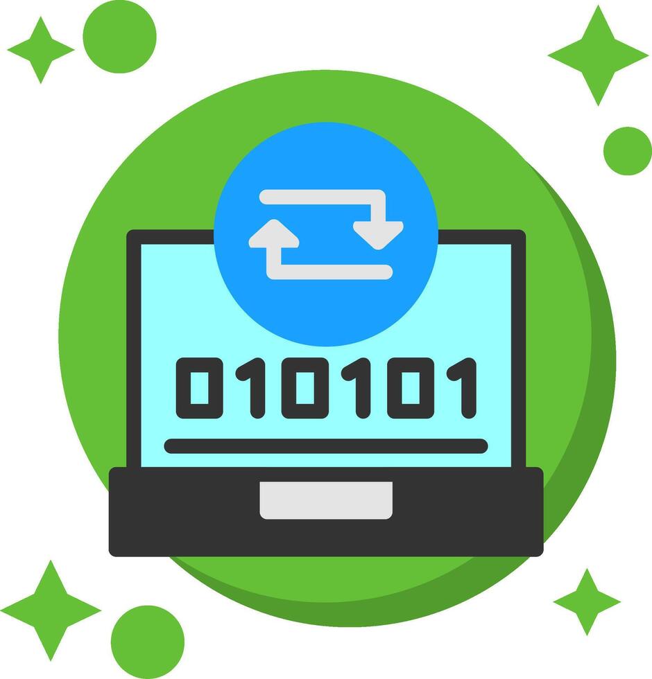 Swift Sync Tailed Color Icon vector