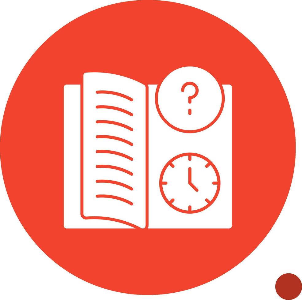 Quiz Flex Glyph Shadow Icon vector
