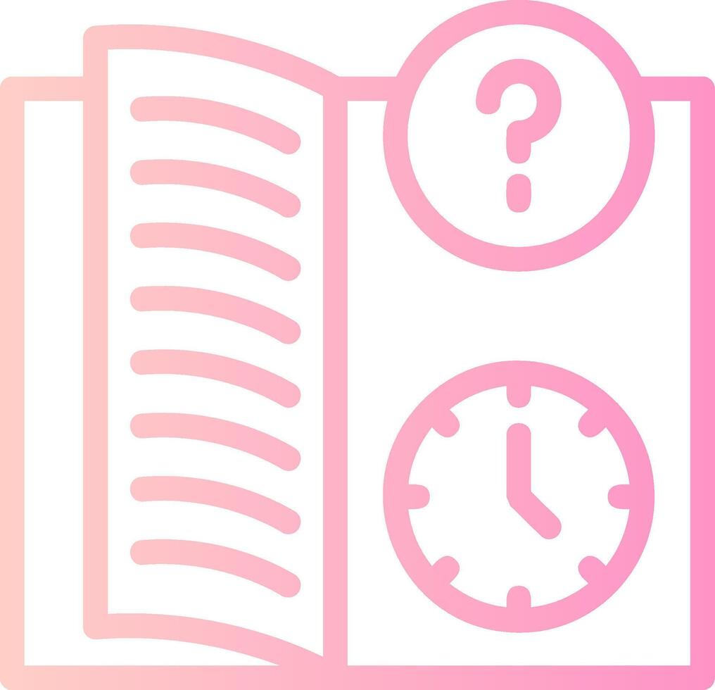 Quiz Flex Linear Gradient Icon vector