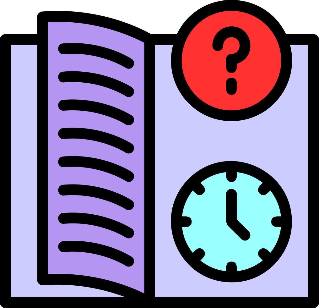 Quiz Flex Line Filled Icon vector