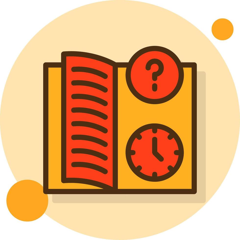 Quiz Flex Filled Shadow Circle Icon vector