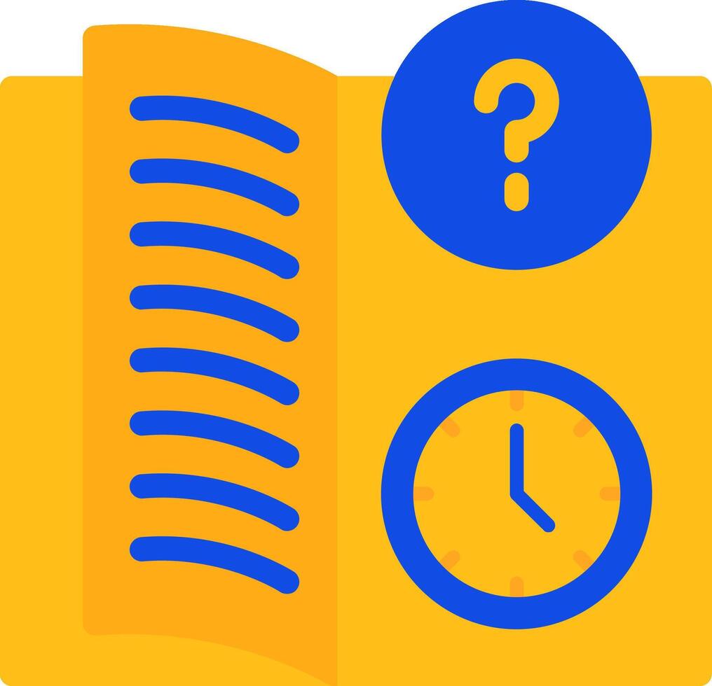 Quiz Flex Flat Two Color Icon vector