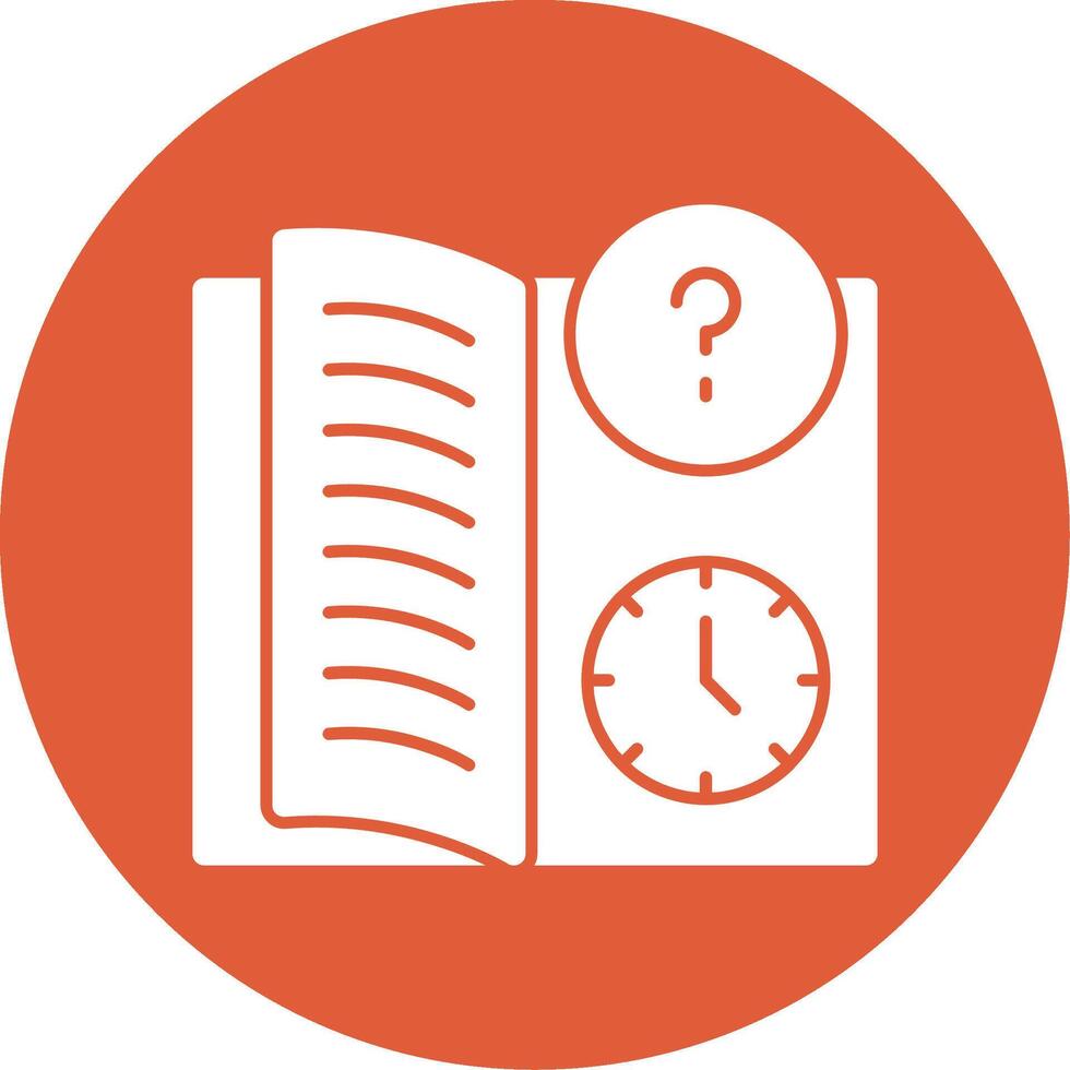 Quiz Flex Glyph Circle Icon vector