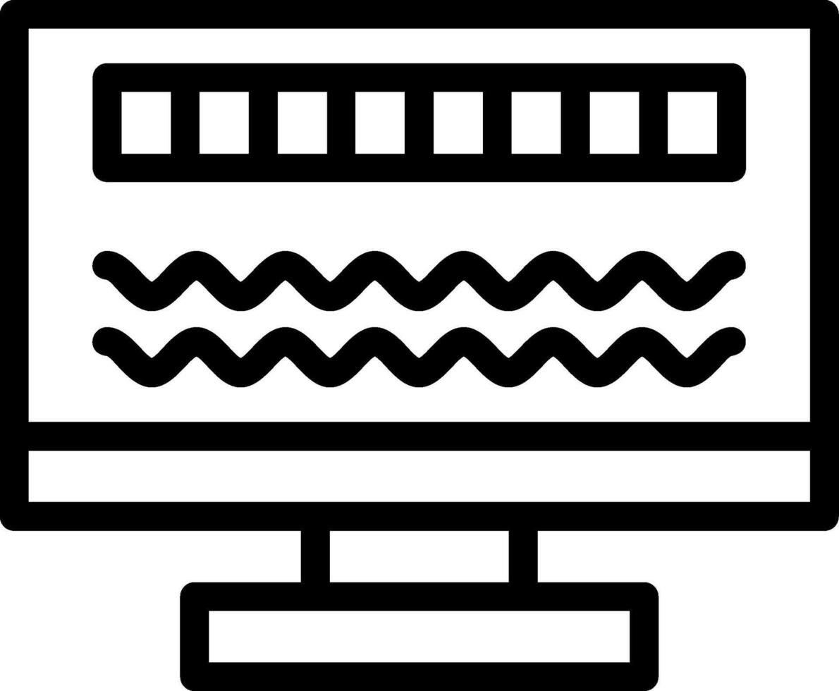 Byte Wave Line Icon vector