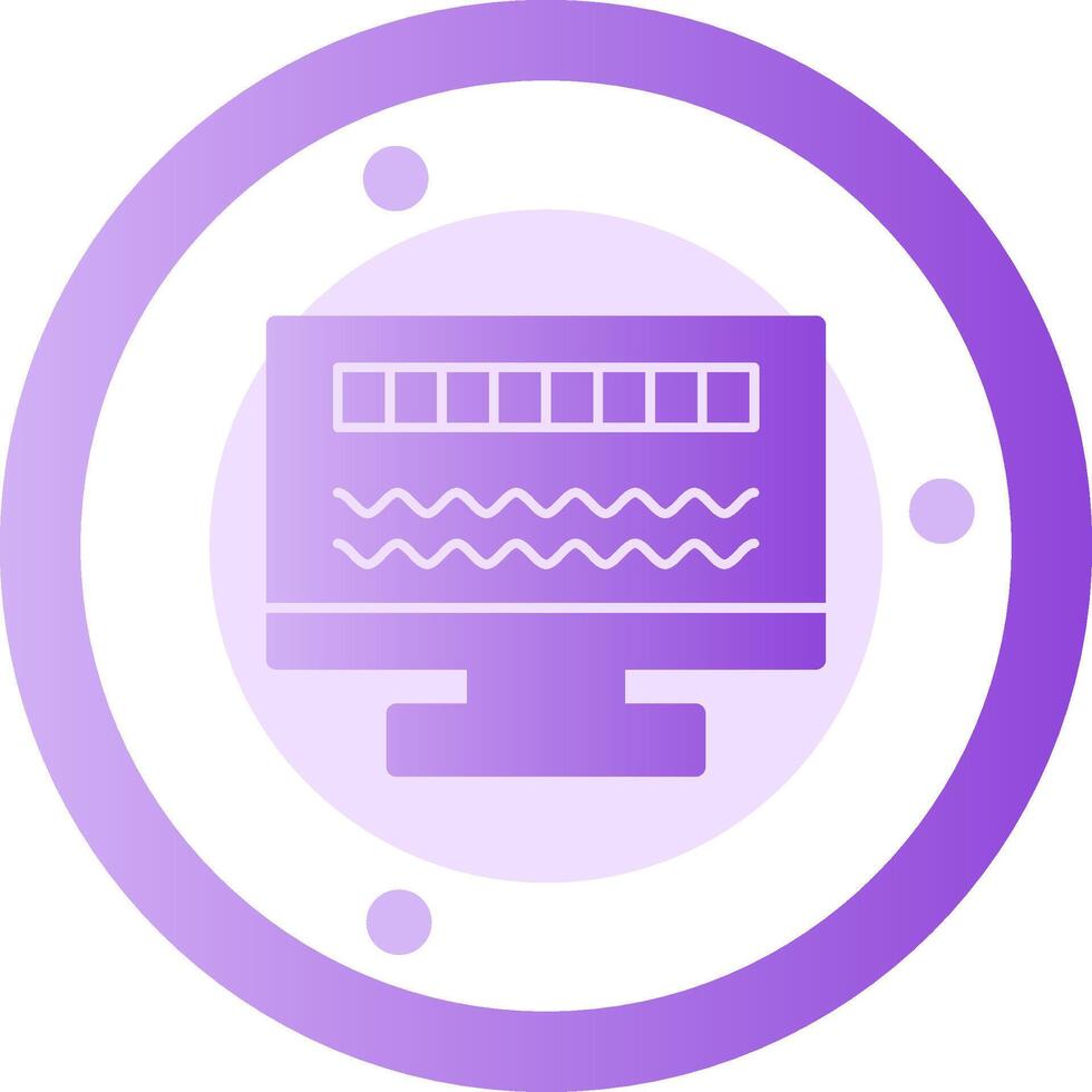 Byte Wave Glyph Gradient Icon vector