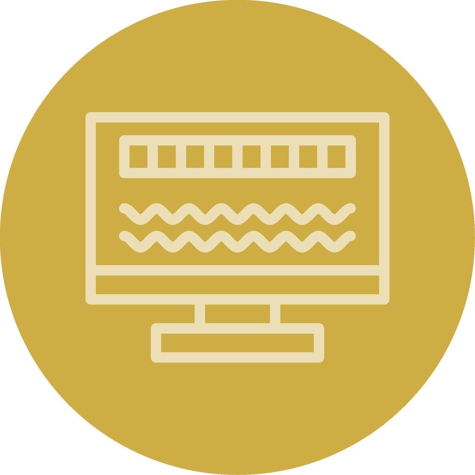 Byte Wave Line Multi color Icon vector