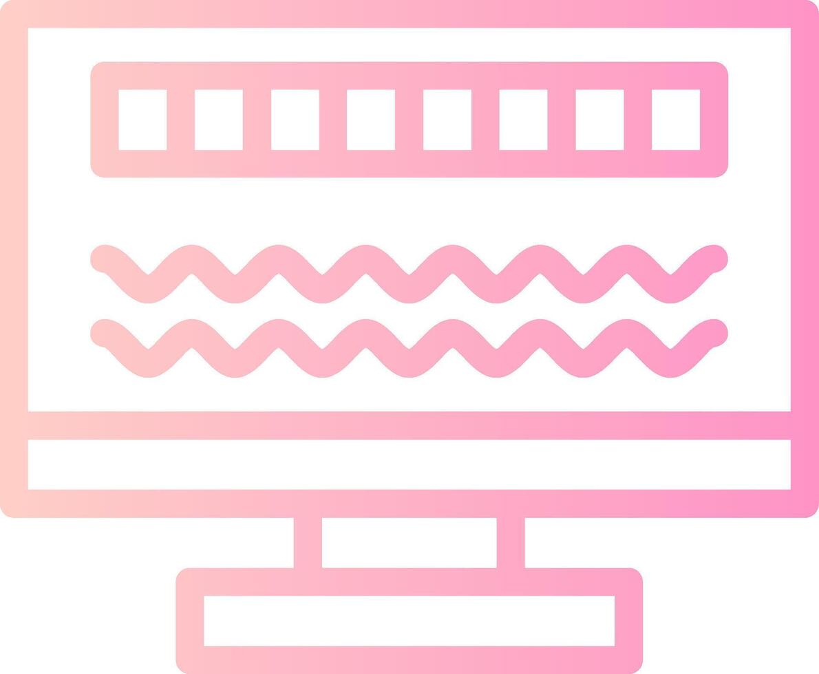 Byte Wave Linear Gradient Icon vector