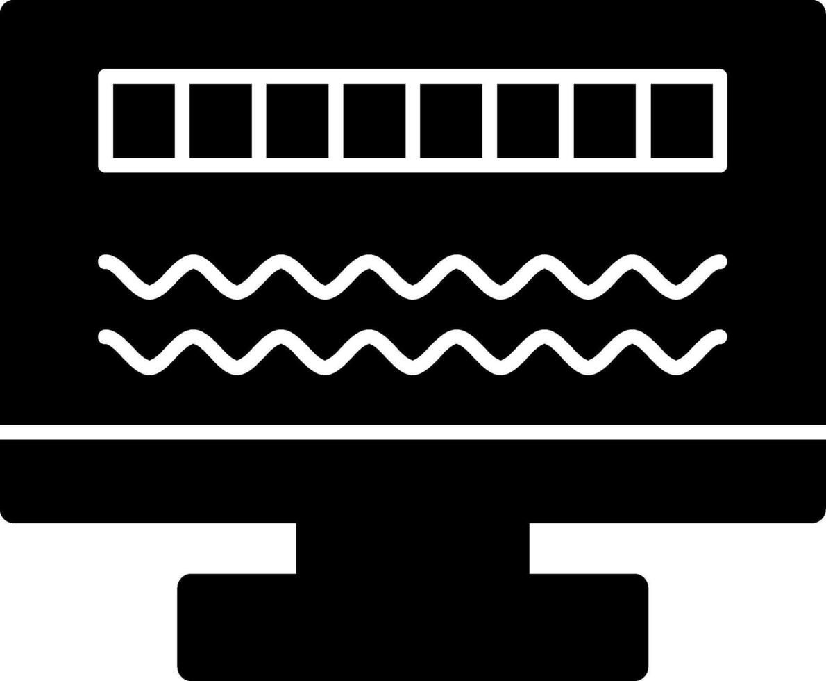 Byte Wave Glyph Icon vector