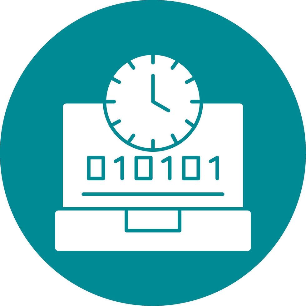 Swift Flex Glyph Circle Icon vector