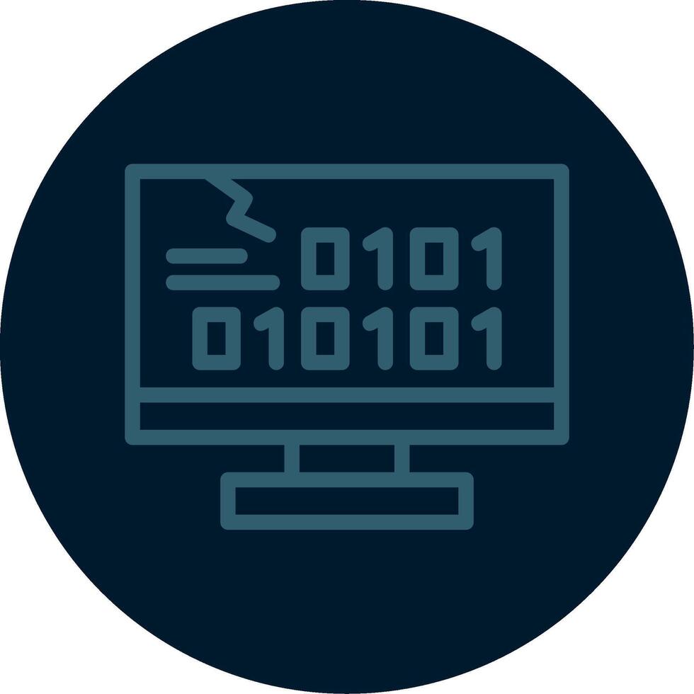 byte manía línea multi color icono vector