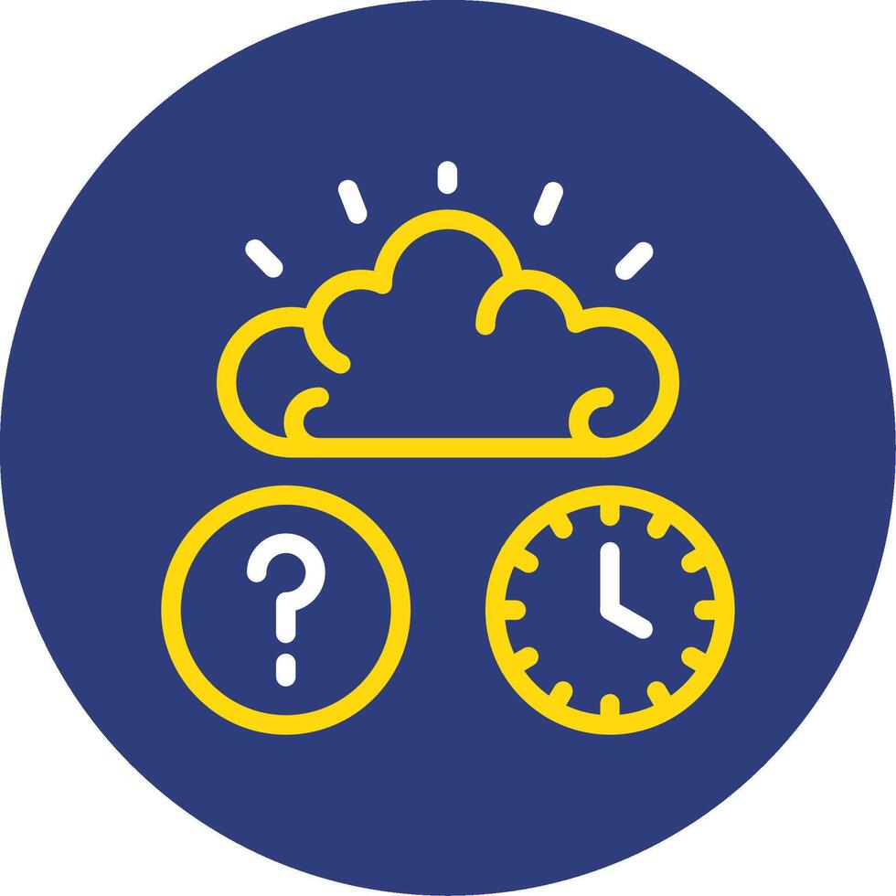 Quiz Flex IQ Dual Line Circle Icon vector