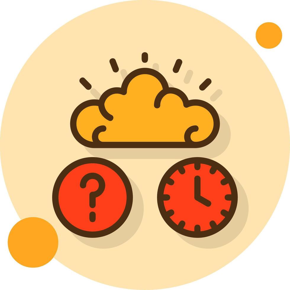 Quiz Flex IQ Filled Shadow Circle Icon vector