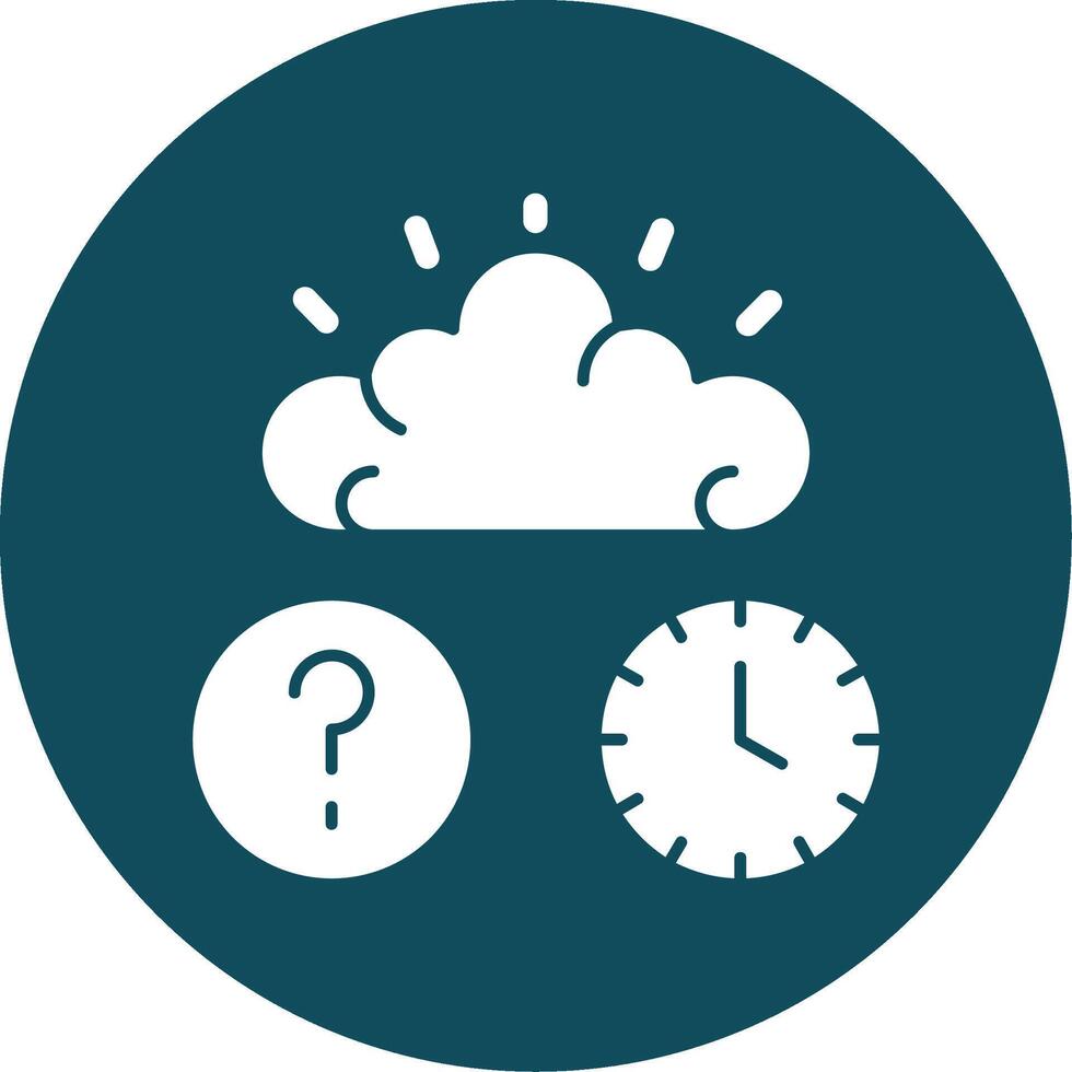 Quiz Flex IQ Glyph Circle Icon vector